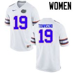 Women's Florida Gators #19 Johnny Townsend NCAA Nike White Authentic Stitched College Football Jersey BHB7662LF